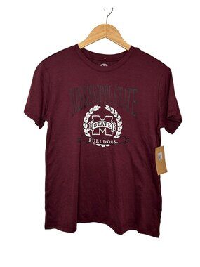 NWT Women's L Mississippi State Bulldogs Maroon Graphic Tee MSRP $22.99